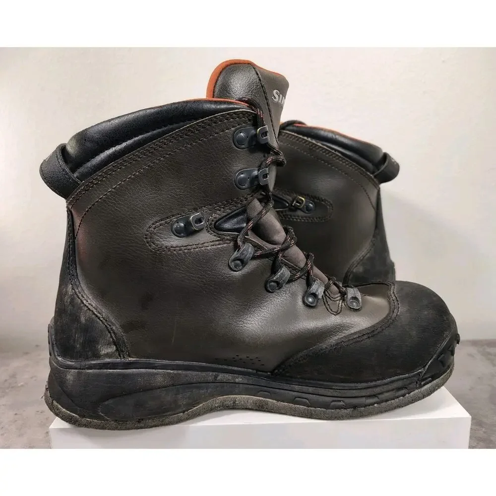 Simms Tributary Wading Boots Mens 11 Basalt Felt Sole Fly Fishing Waterproof EUC